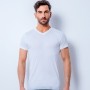 T-Shirt manches courtes col V standard blanc