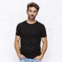 T-shirt manches courtes mixte col rond premium noir